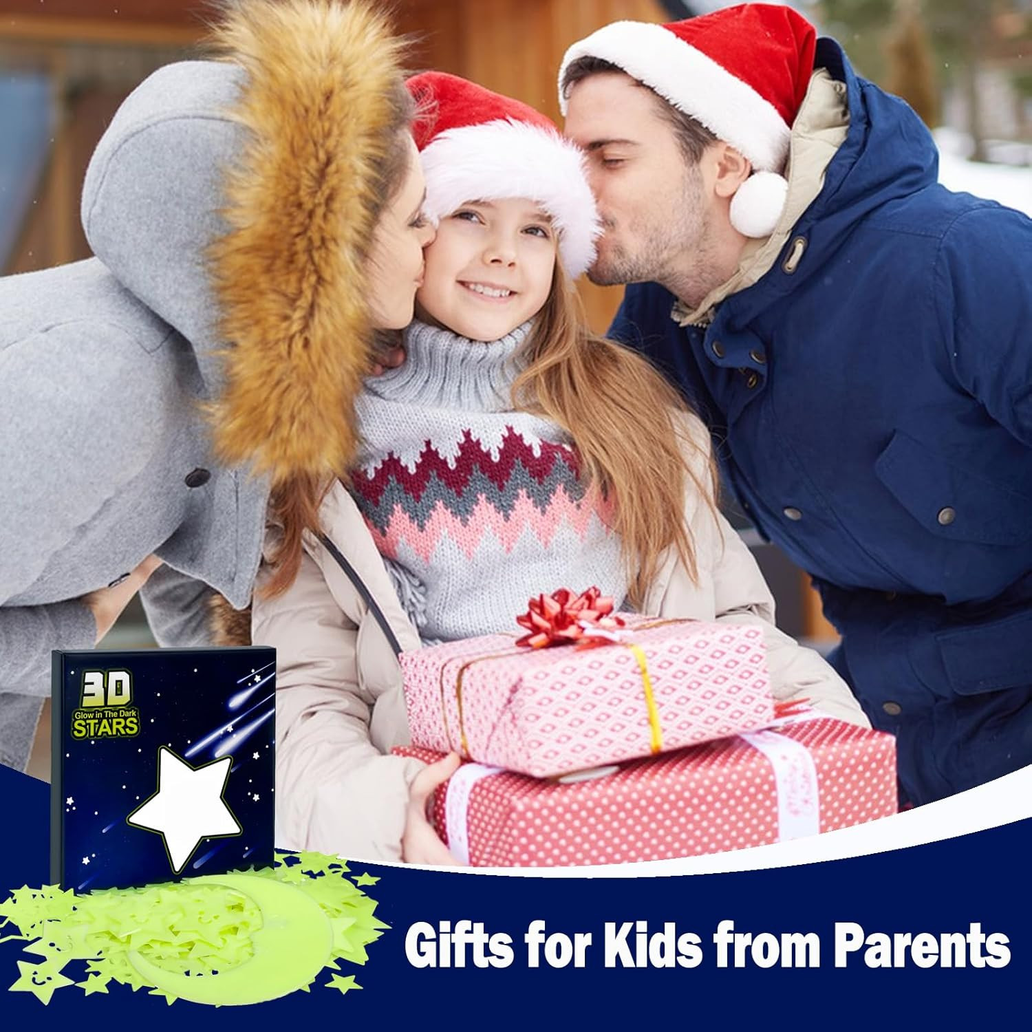 Valentines Day Gifts for Kids Stars – Glow in the Dark Stars Stickers for Ceilin