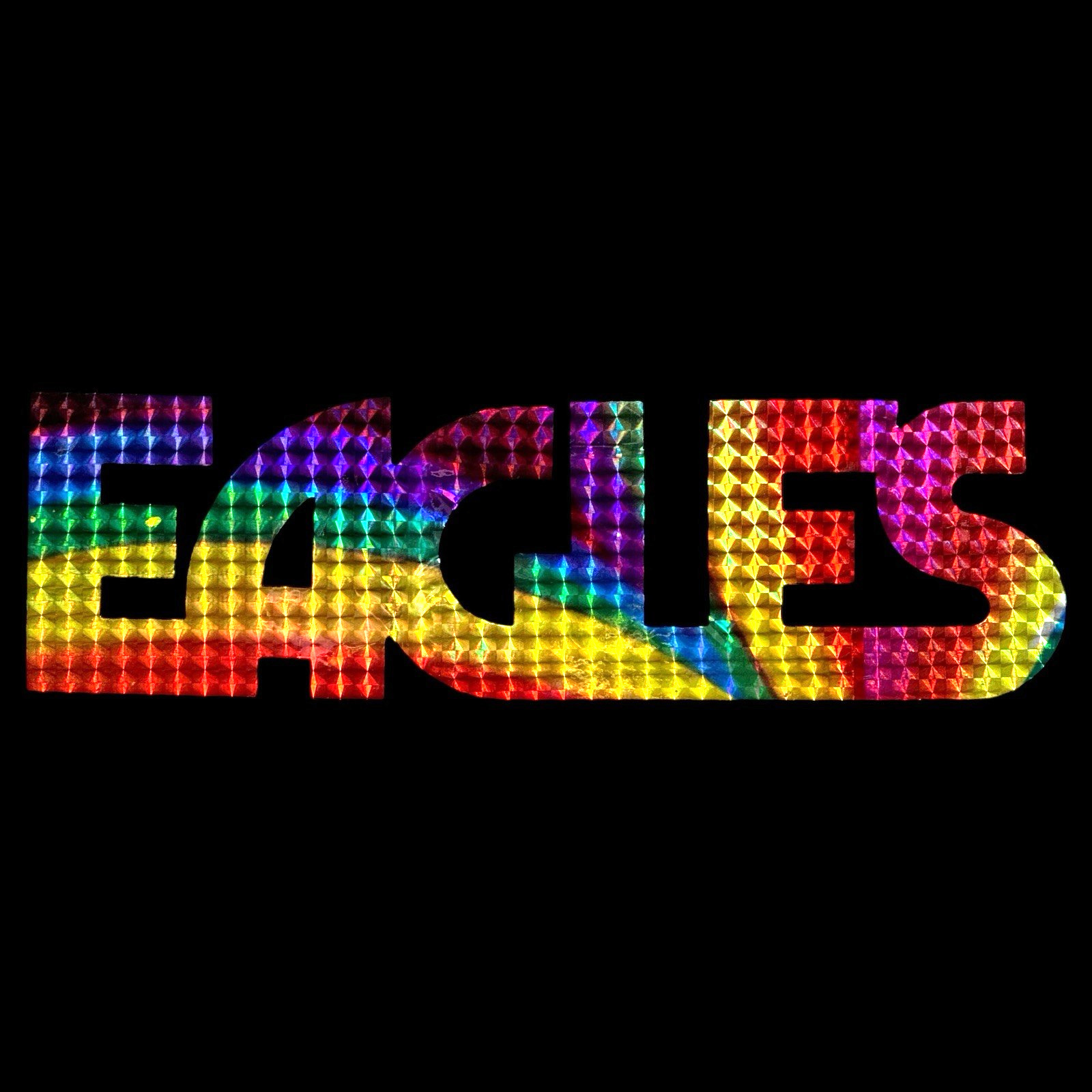 Vintage EAGLES Rainbow Prism Sticker Classic Rock Band Philadelphia Football NOS