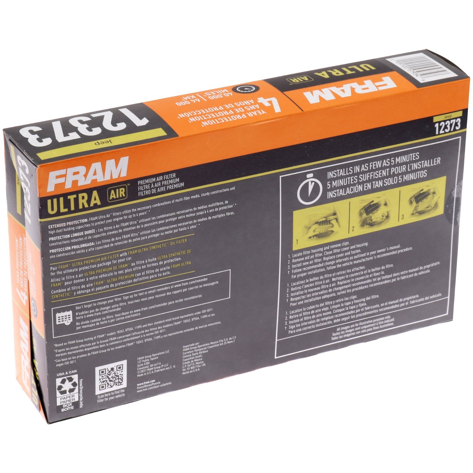 [BIG SALE] FRAM Ultra Engine Air Filter XGA12373 Jeep Gladiator Wrangler