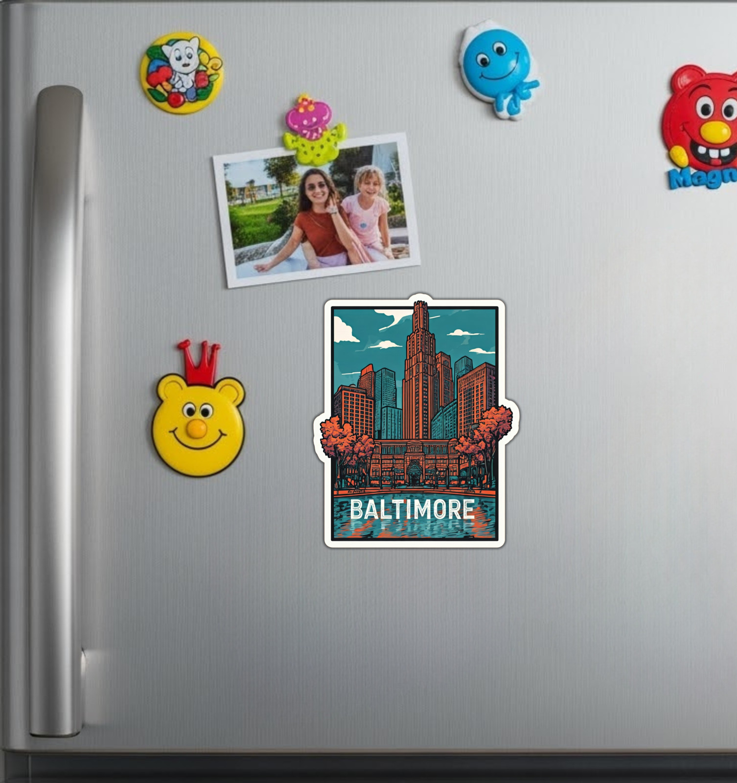Baltimore Maryland Fridge Magnet or Laptop Sticker