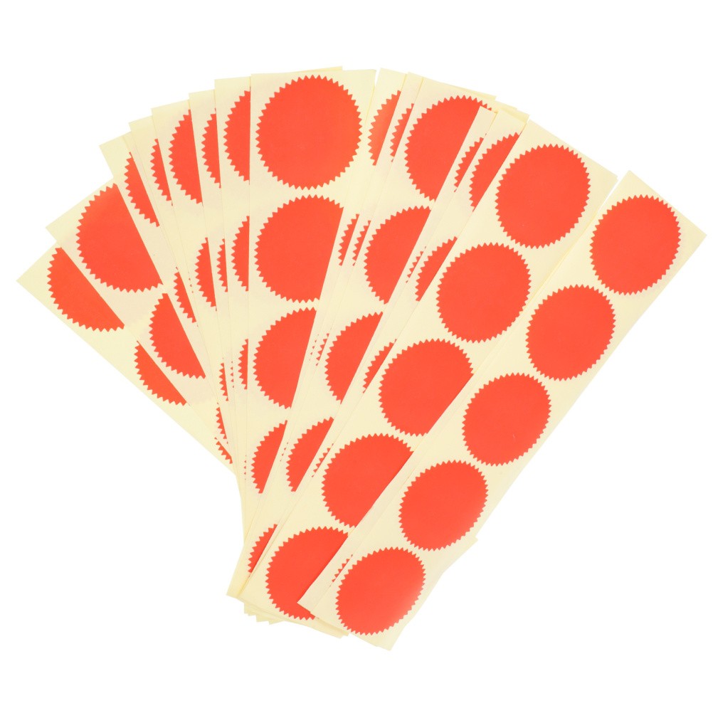 100 Pcs Gear Shape Seal Stickers Envelope Seal Certificate Files Stamp Stickers