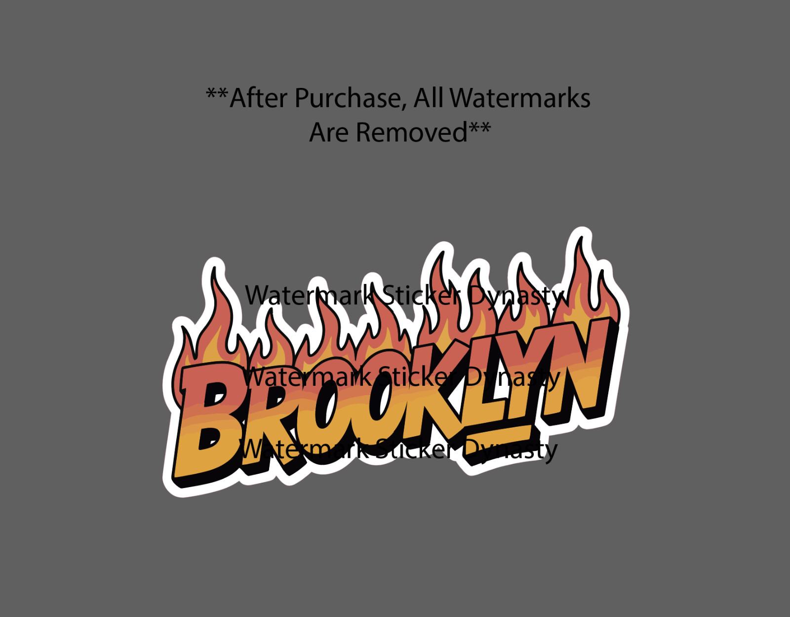 Brooklyn Sticker Waterproof Decal New York Fire City Design Gift NEW