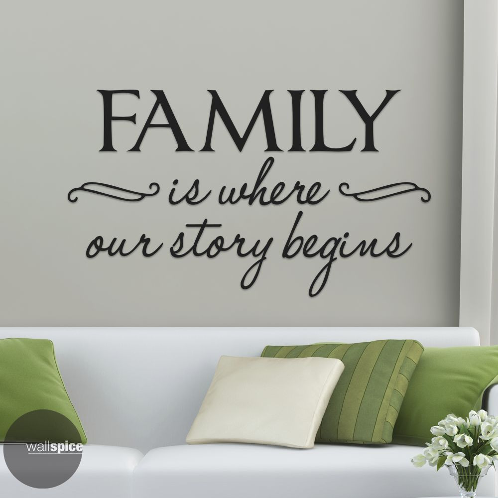 Family Is Where Our Story Begins Vinyl Wall Decal Sticker