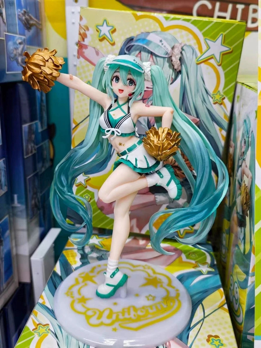 18cm Cheerleader Hatsune Miku Action Figures Anime Kawaii Girl Figurine With Box