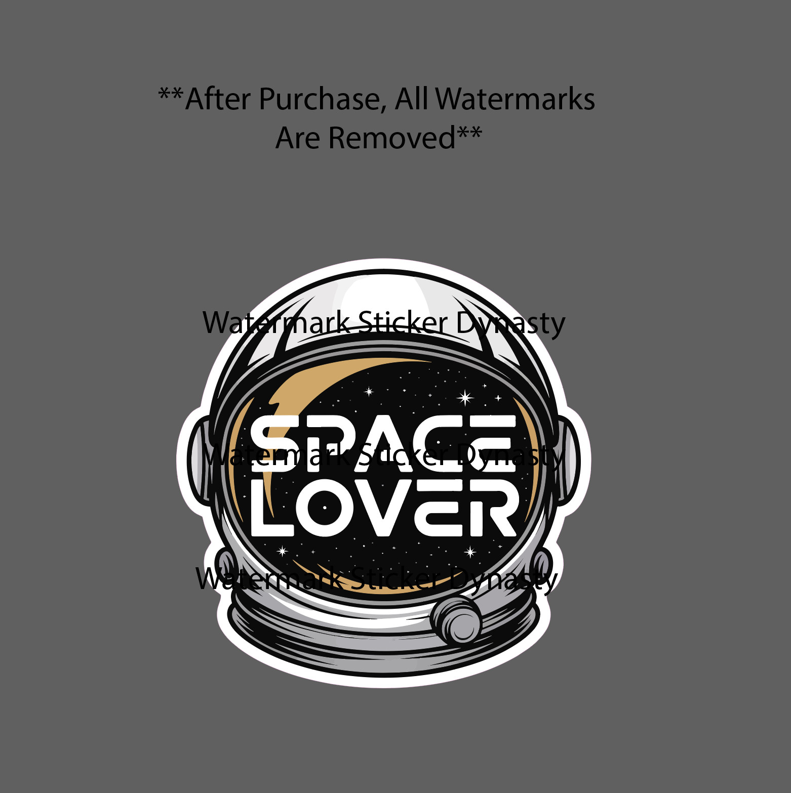 Space Lover Sticker Waterproof Decal Astronaut Helmet Stars Travel Gift NEW