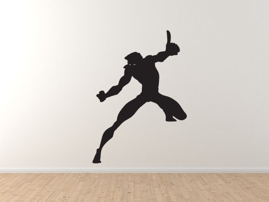 Comic Book Style – Super Hero Silhouette Power Version 5 – Vinyl Wall Decal