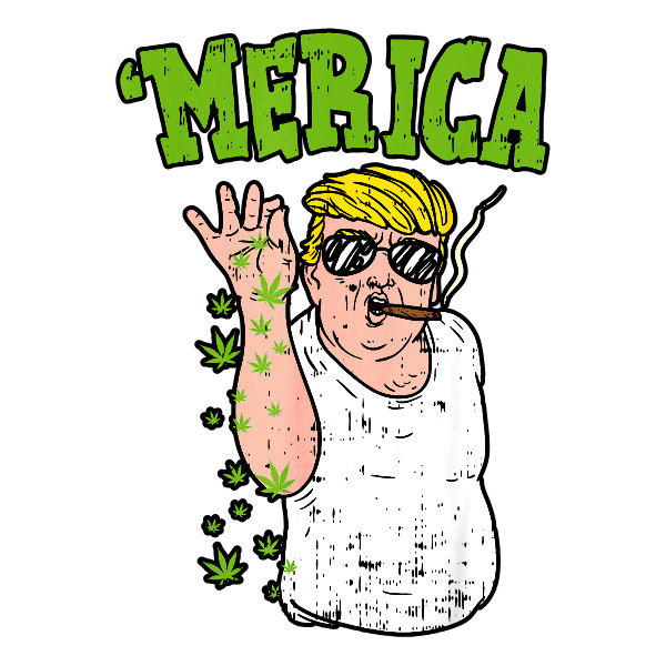 Trump Stoner Merica 420 UV Safe Weatherproof Decal weed Sticker Political