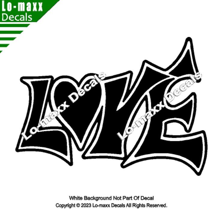 Love Heart Cute High Performance Unique Custom Graphic Design Cut Vinyl Decal