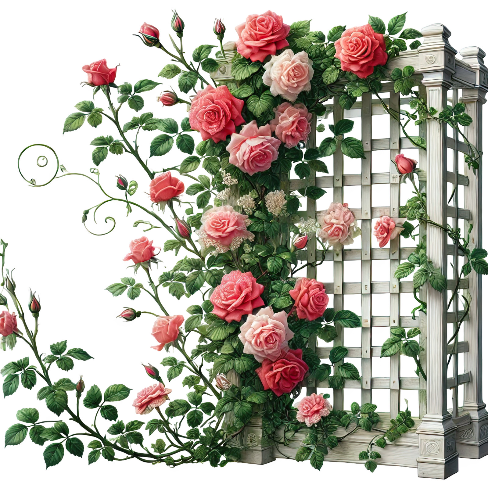 Wall decal sticker garden 18 x 18 cm large