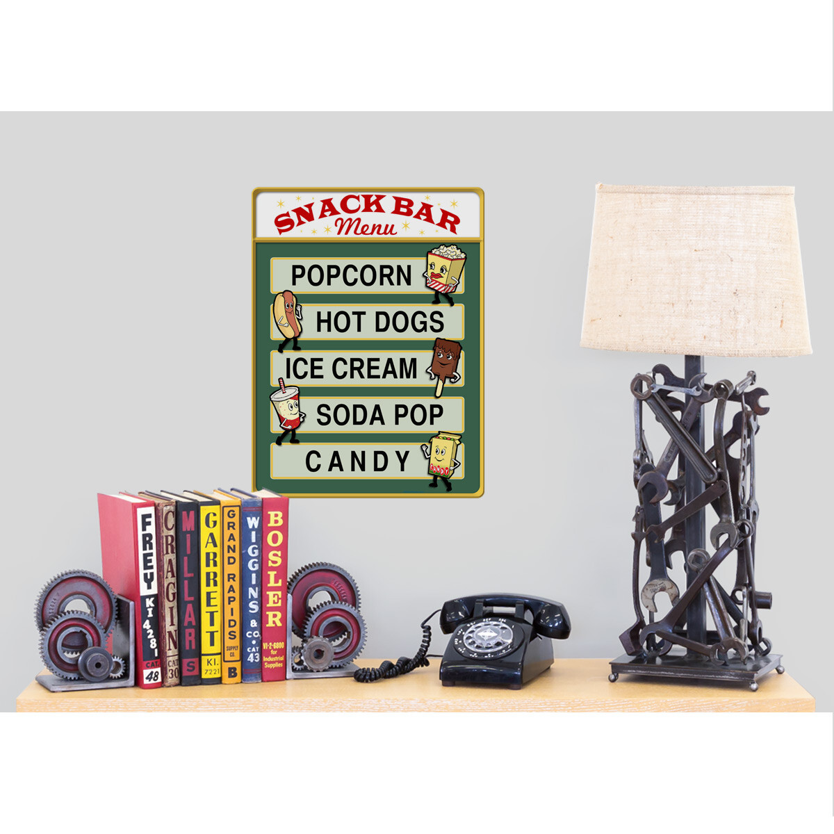 Snack Bar Menu Dancing Snacks Wall Decal Classic Movie Theater Decor