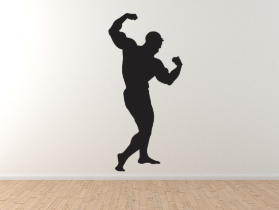 Sport Silhouette – Body Building Muscle Mass Version 1 – Vinyl Wall Decal