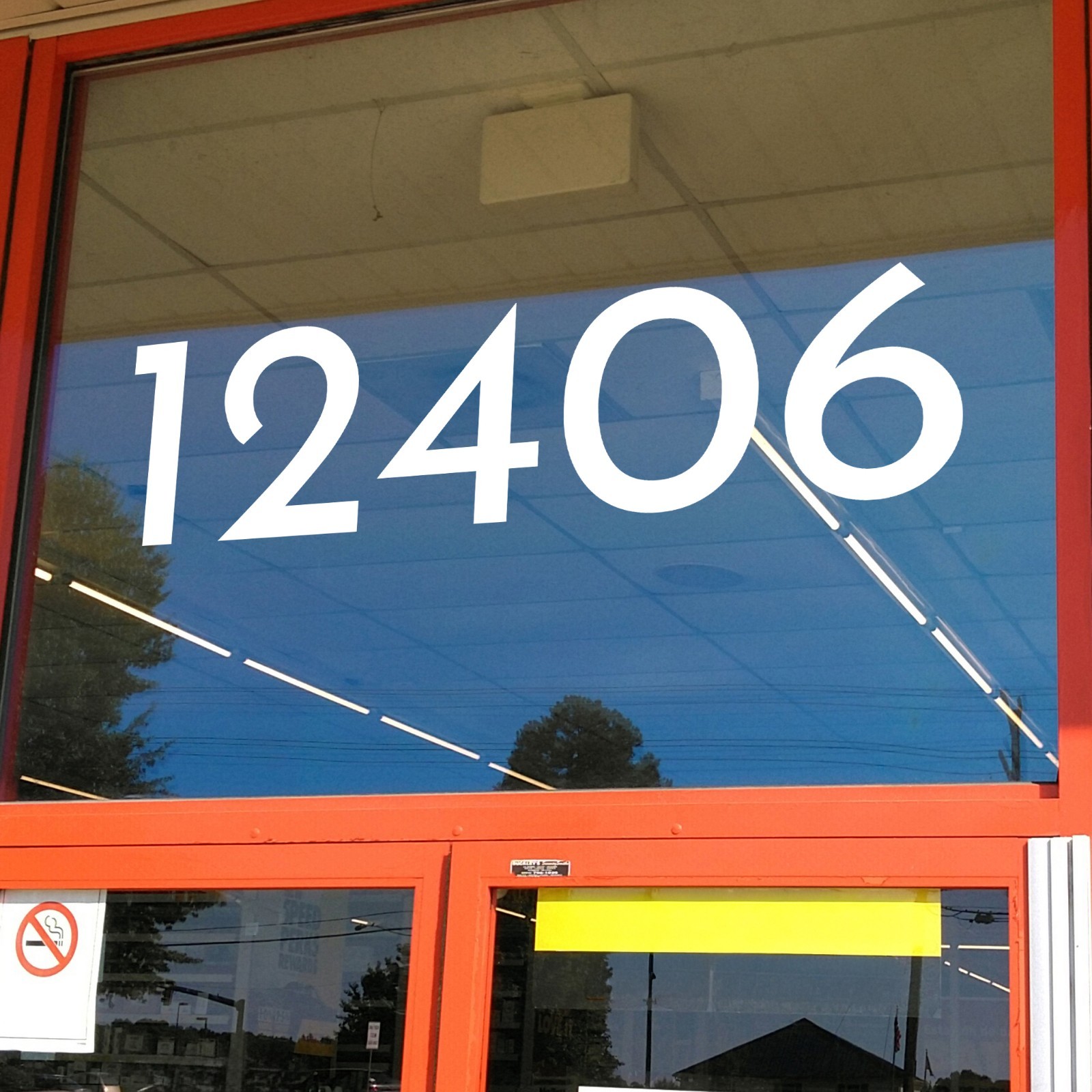 Josefin Sans Mid Century Modern Storefront Numbers Vinyl Sticker Decal Retro
