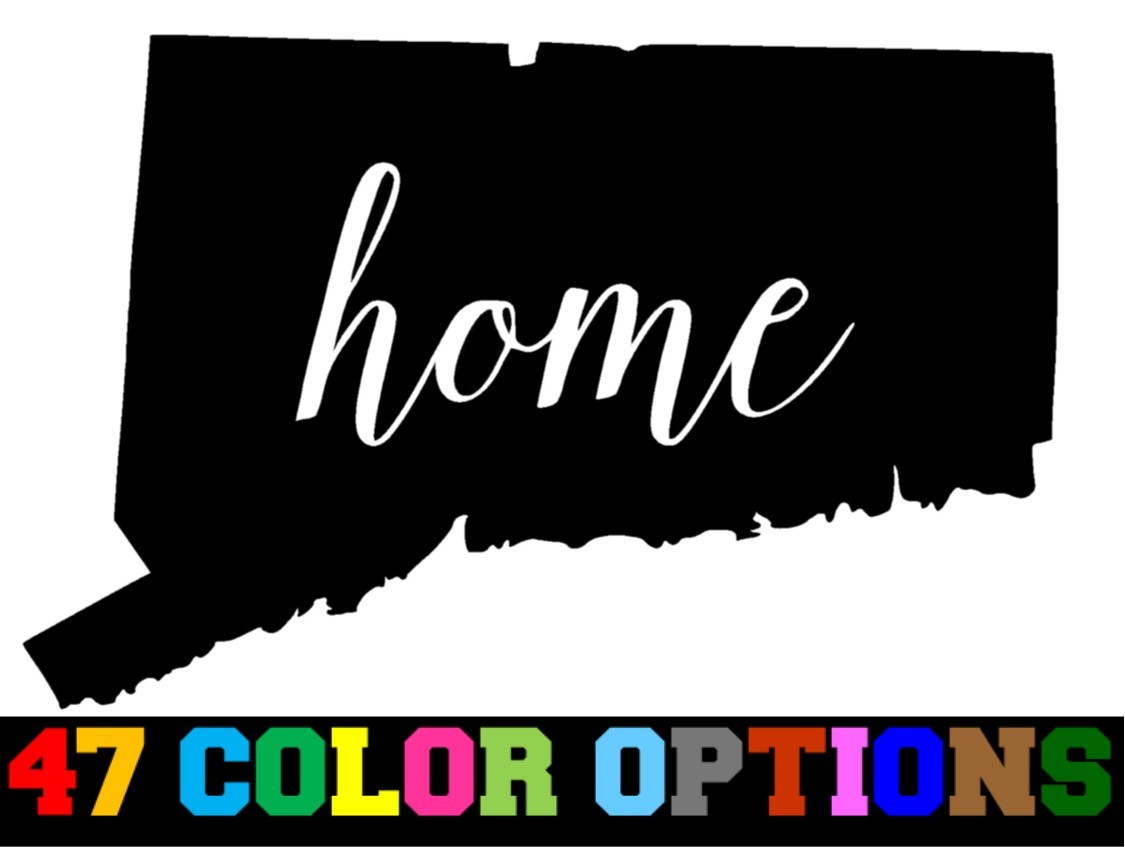Vinyl Decal Truck Car Sticker Laptop – Home State Outline Love USA Connecticut
