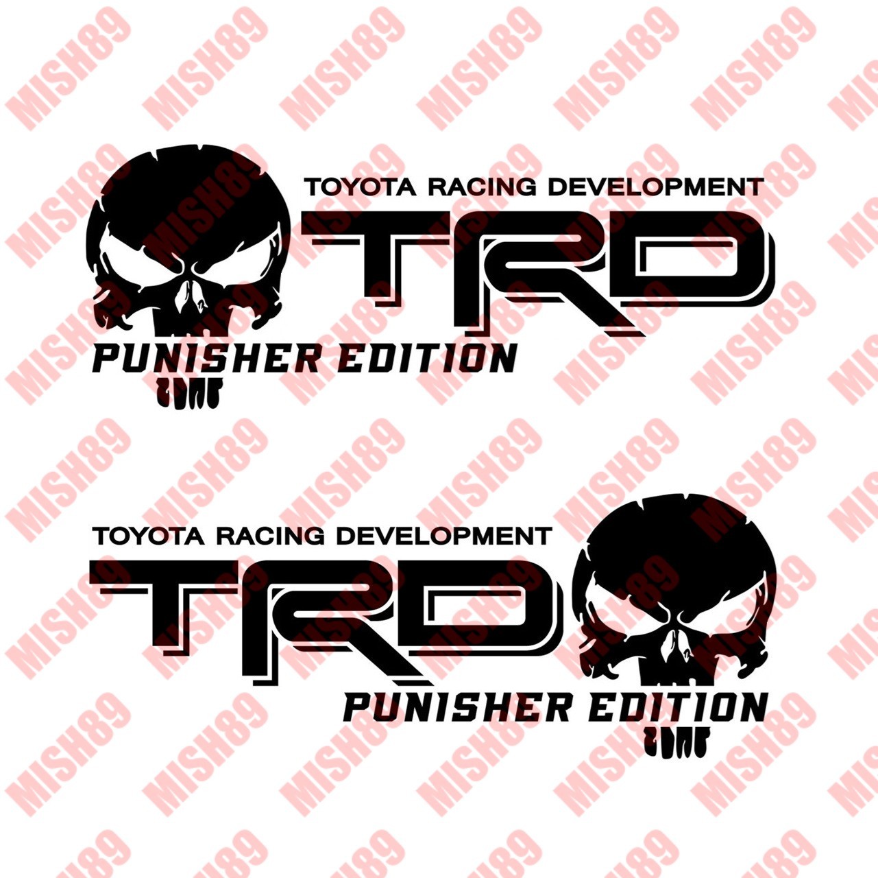 TRD Punisher Decals Tacoma Tundra 4runner Toyota Racing Development Sticker