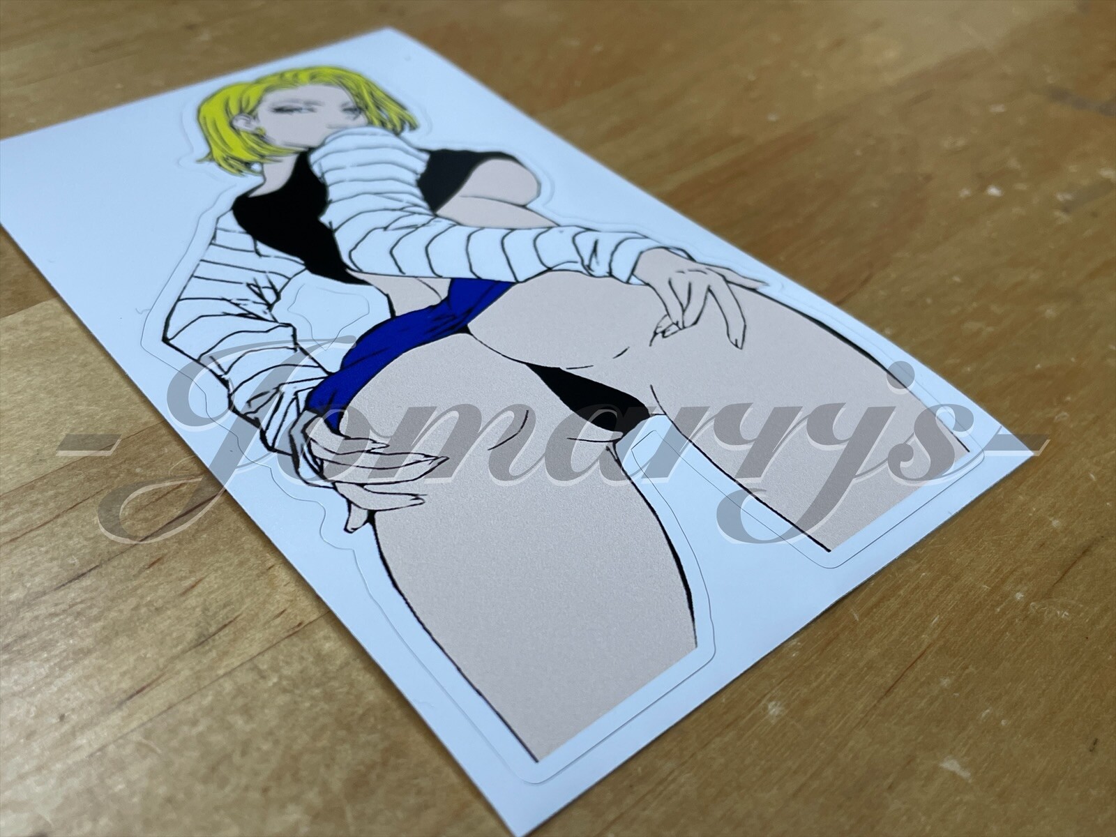 Dragon Ball Z Anime Android 18 Sticker Decal Custom slap pinup girl lewd dbz 6