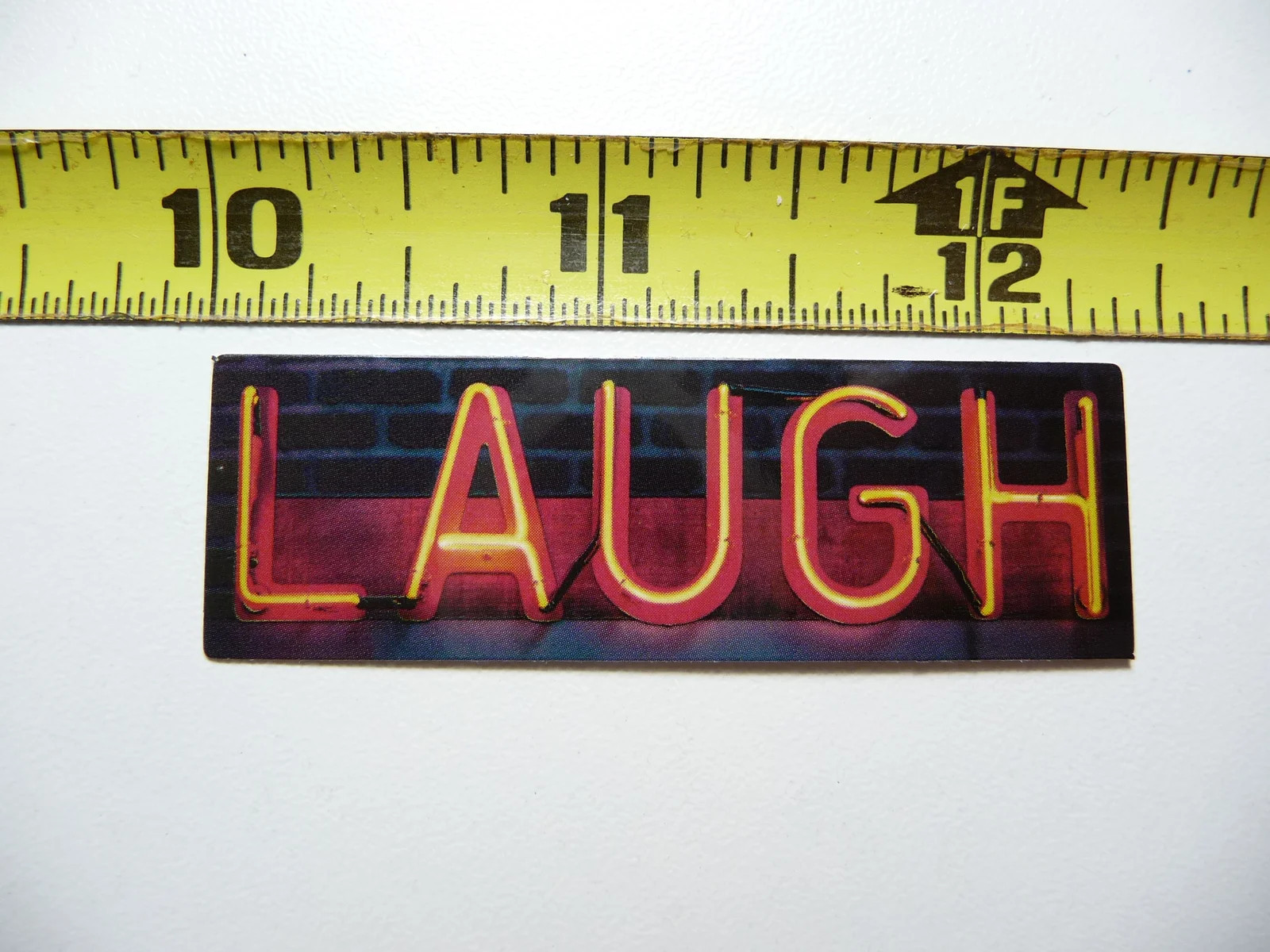 LAUGH SMALL STICKER DECAL SCRAPBOOKING POSITIVE MOTIVATE WORDS MOTIVATIONAL