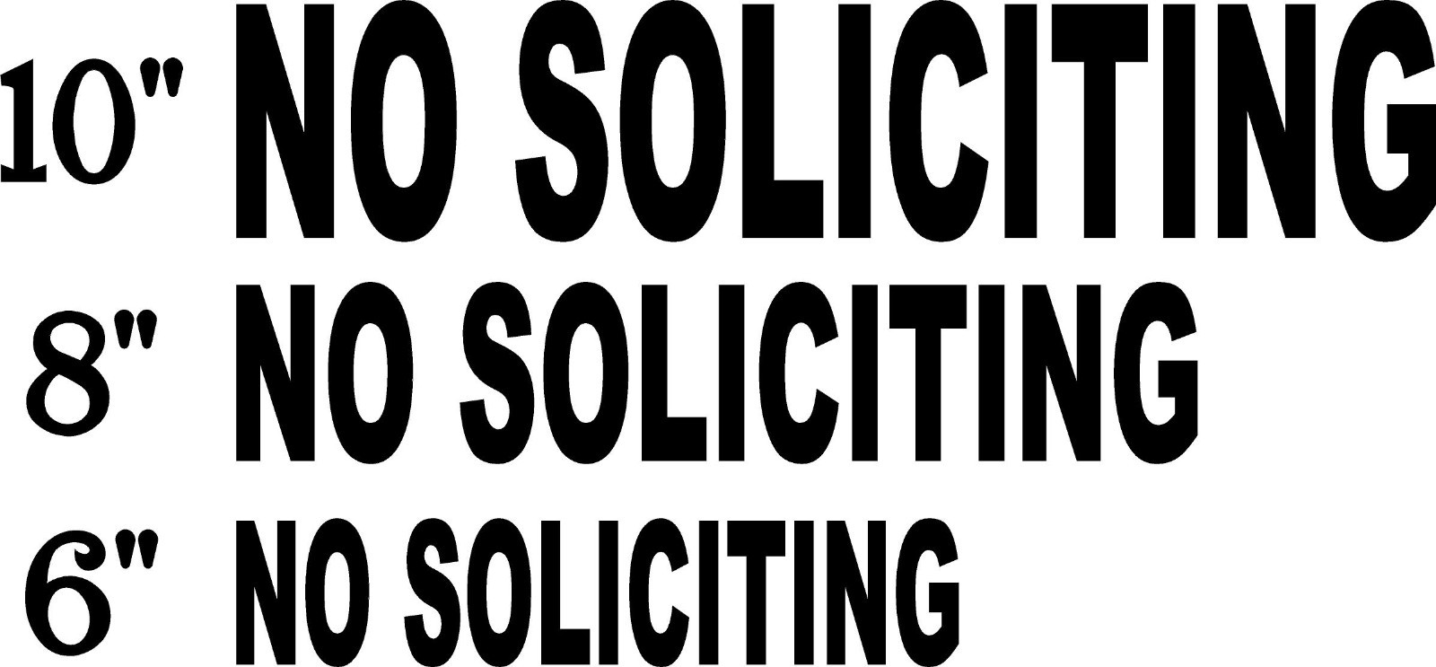 No Soliciting Sign Vinyl Decal | Unwanted | Front Door Window | Business