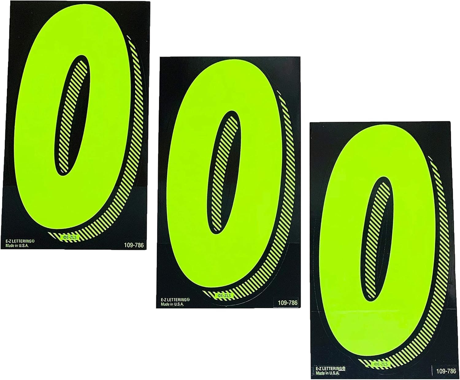 EZ Line Vinyl Decals for Cars Chartreuse Large Number Stickers Windshield Pricin