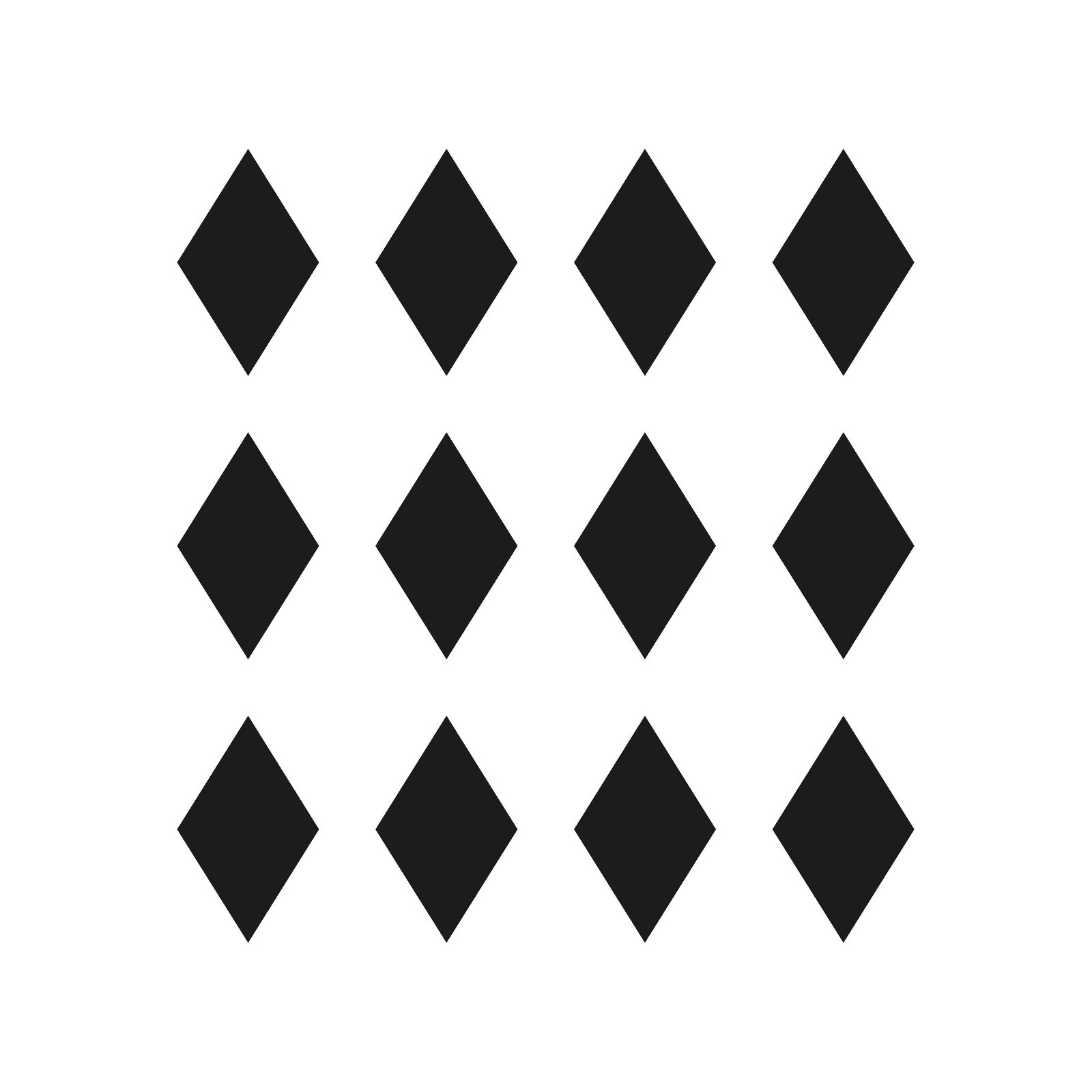 12 diamond shape Vinyl Decal Car Laptop diamond symbol Sticker Set of 12