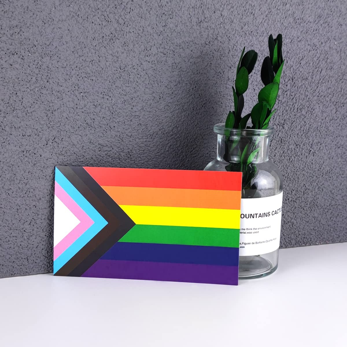 Progress Rainbow Gay Pride Flag Magnet Decal LGBTQ For Car SUV 3×5 In 3 PCS