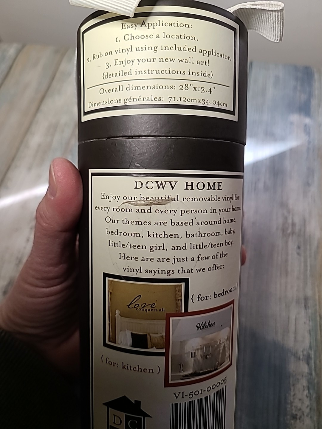 DCWV Home Removable Vinyl Wall Lettering NOB "A little laugh A little promise ..