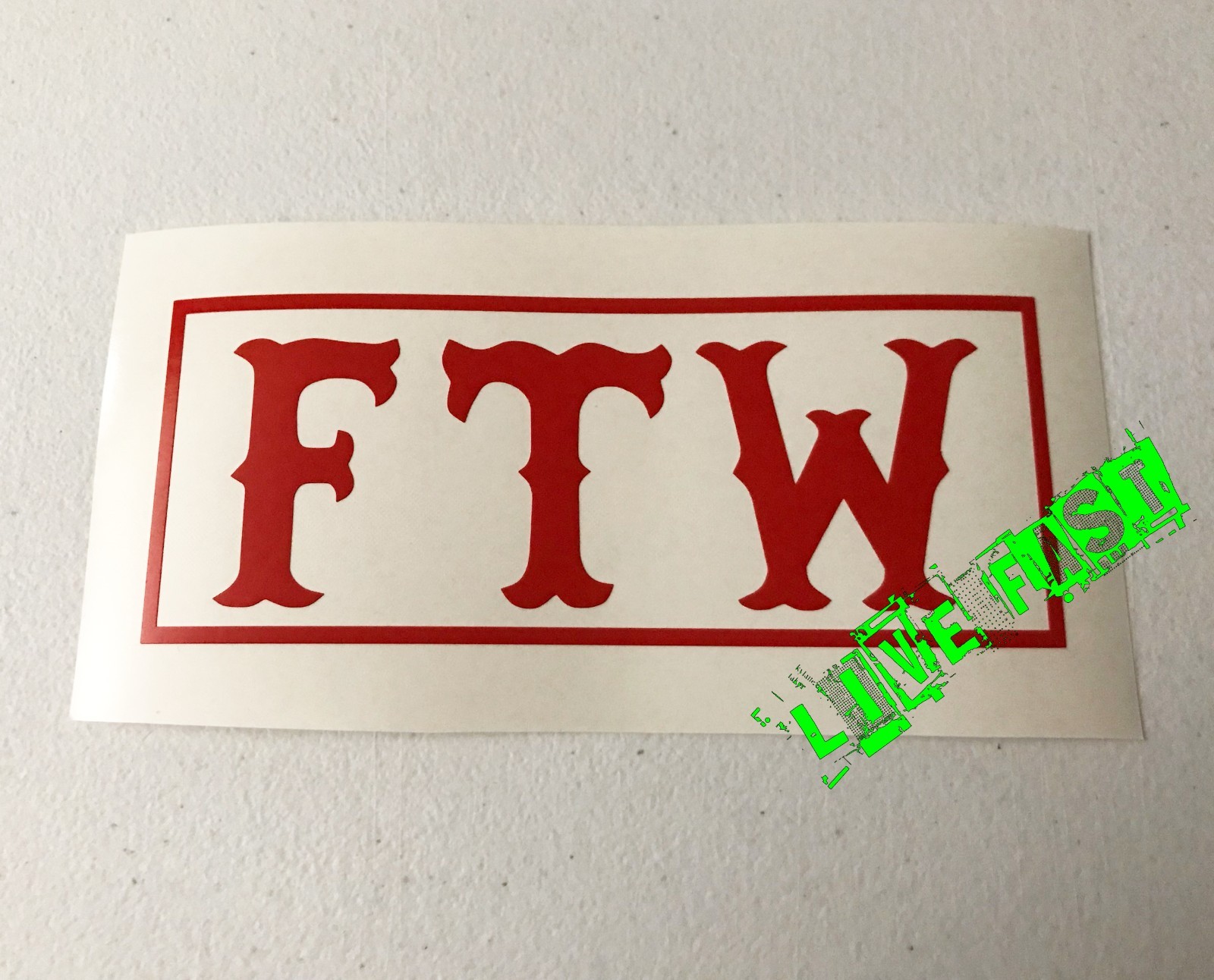 FOREVER TWO WHEELS DECAL STICKER VINYL outlaw biker ftw motorcycle tank badge