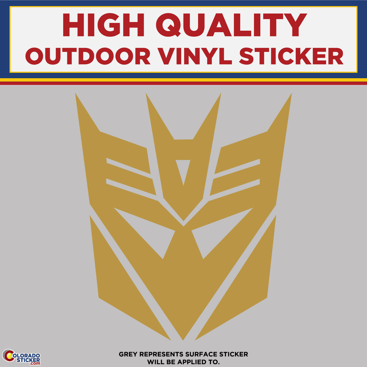 Decepticon Die Cut , High Quality Vinyl Sticker Decals