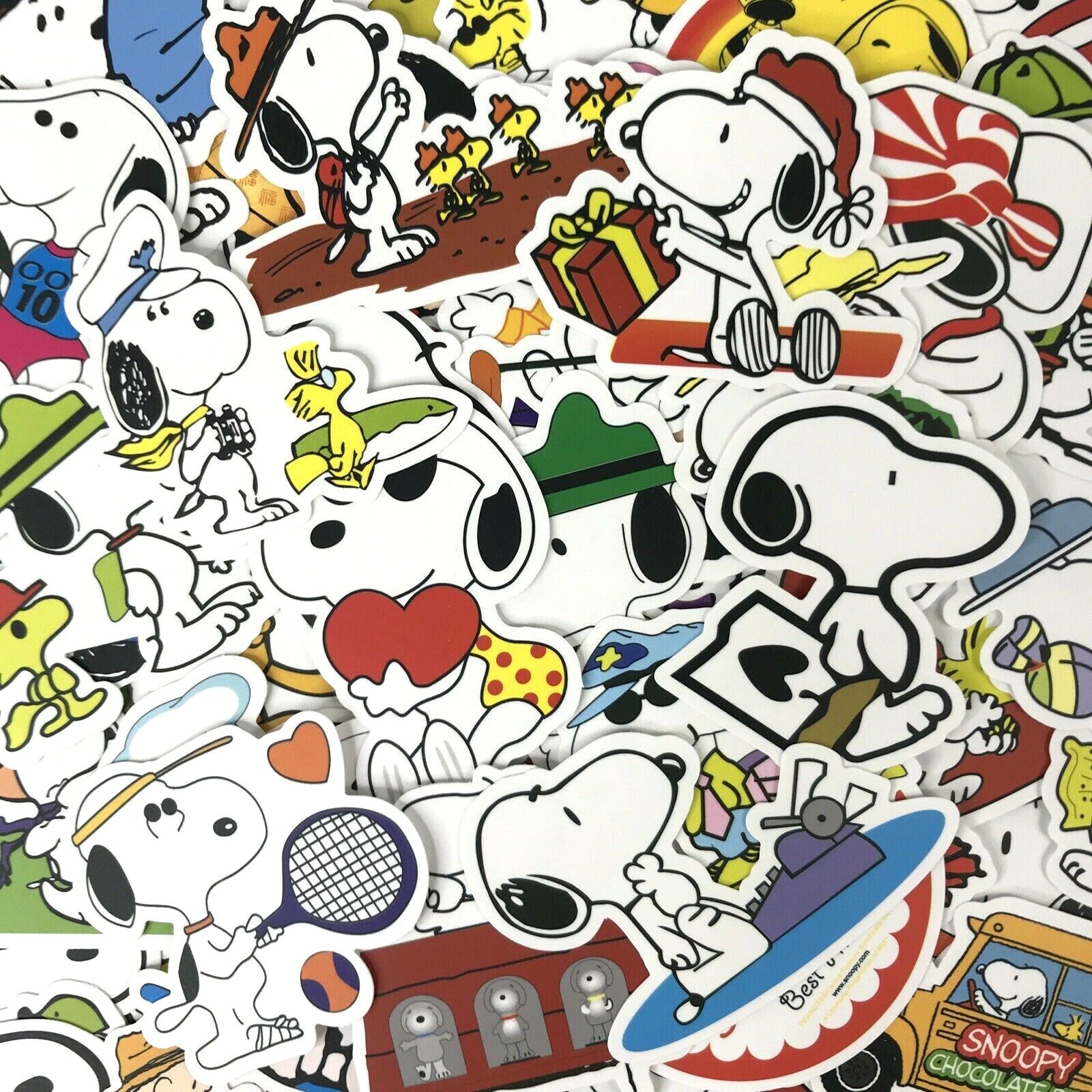 Random 50 Piece Snoopy Phone Laptop Water Bottle Decal Sticker Pack