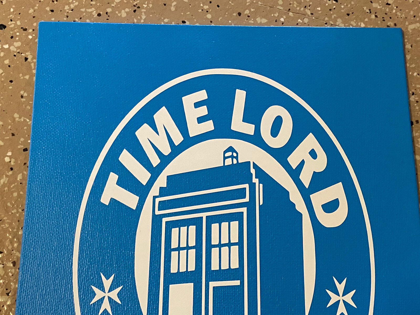 Handcrafted Doctor Who Time Lord Coffee Vinyl On Canvas 8×10 Signed Artwork