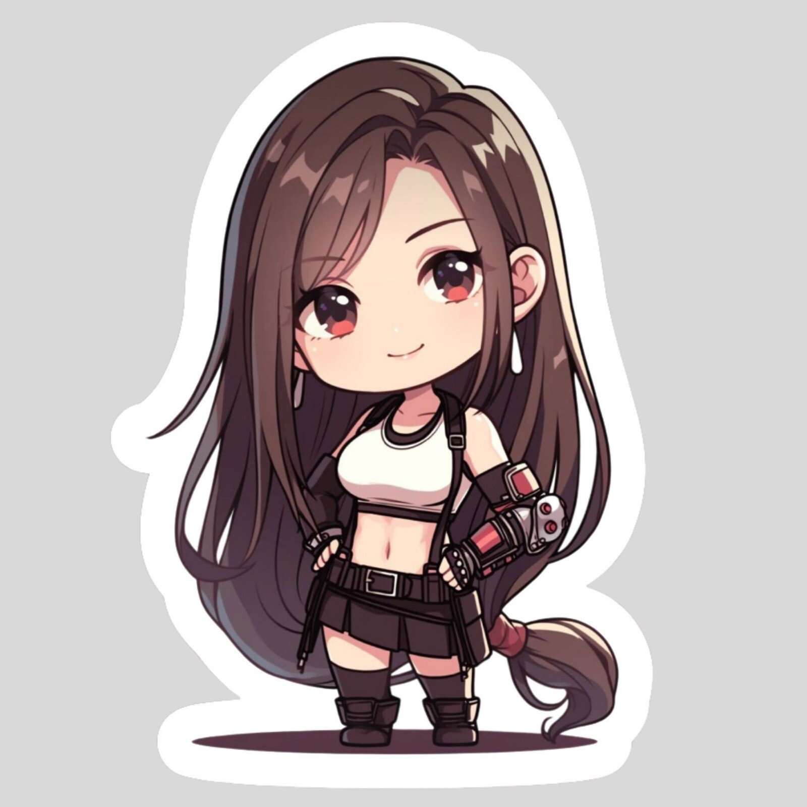 Tifa Lockhart, Final Fantasy VII, FF7 Kawaii Cute Glossy Vinyl sticker, Decal