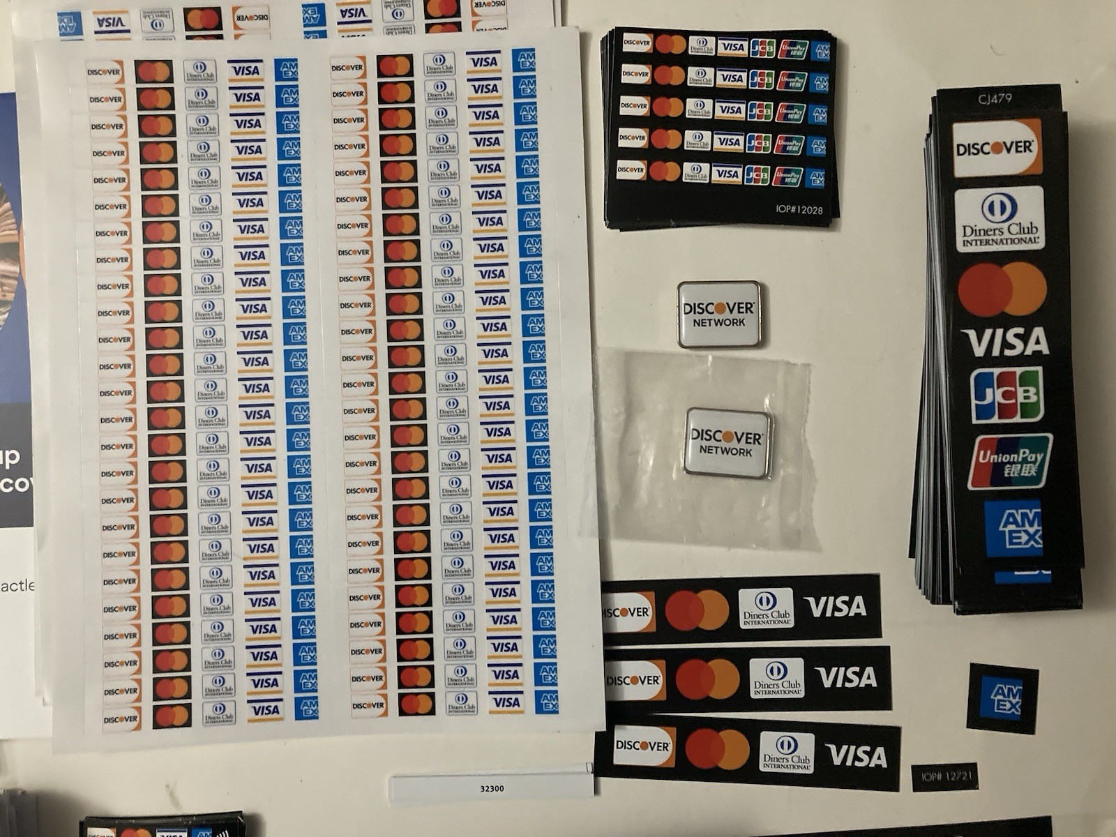 Credit Card Mobile Payment Sign Vinyl Sticker – Visa MasterCard Discover AmEx