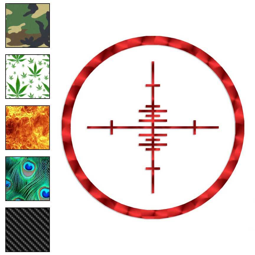 Crosshairs Target, Vinyl Decal Sticker, 40 Patterns & 3 Sizes, #182