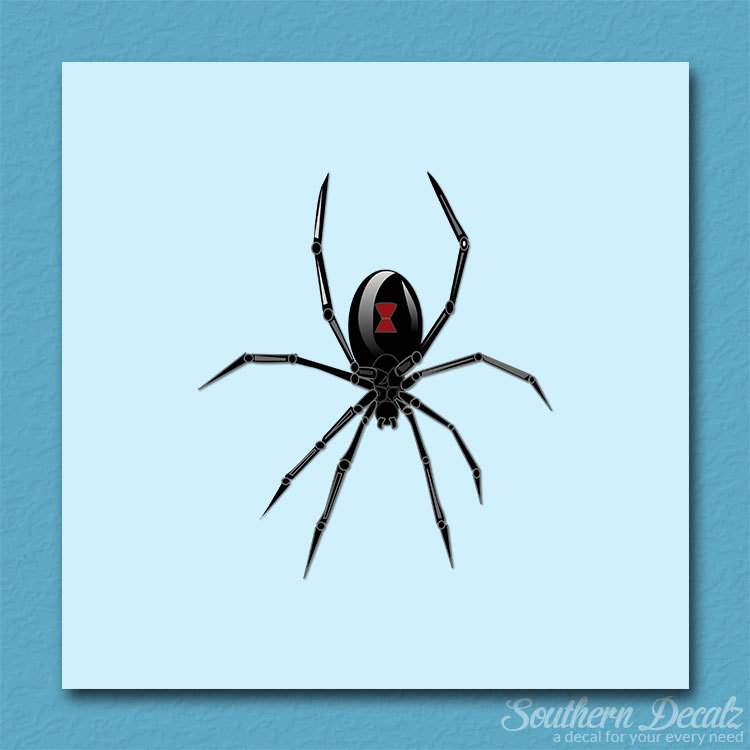 Black Widow Spider – Vinyl Decal Sticker – c235 – 3.25" x 3.75"