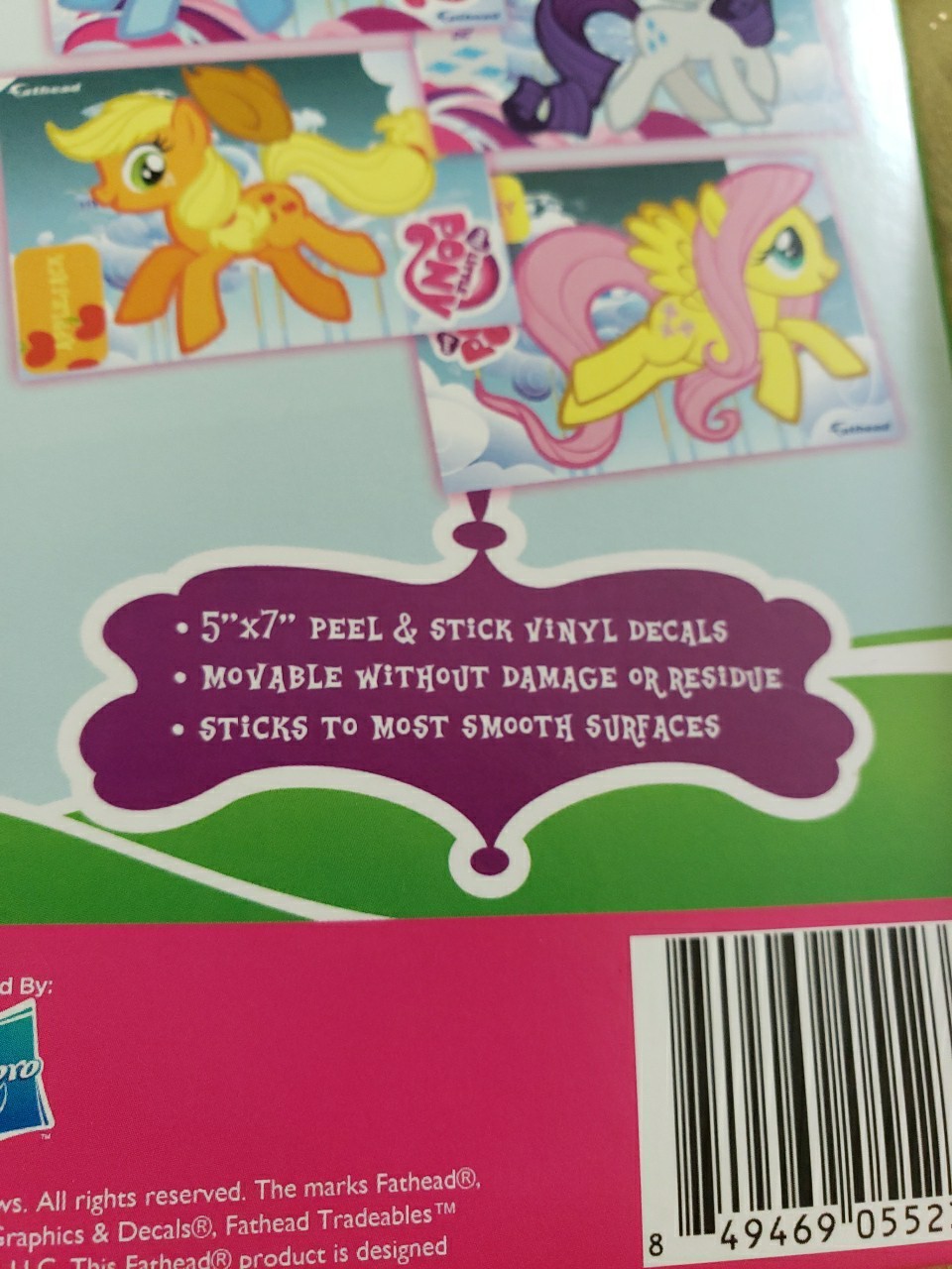 Fathead My Little Pony Decal 6 Removable Vinyl Stickers – NEW
