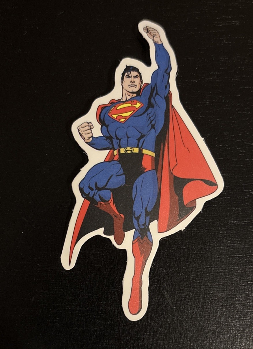 Superman Sticker 4 Inch x 2 Inch