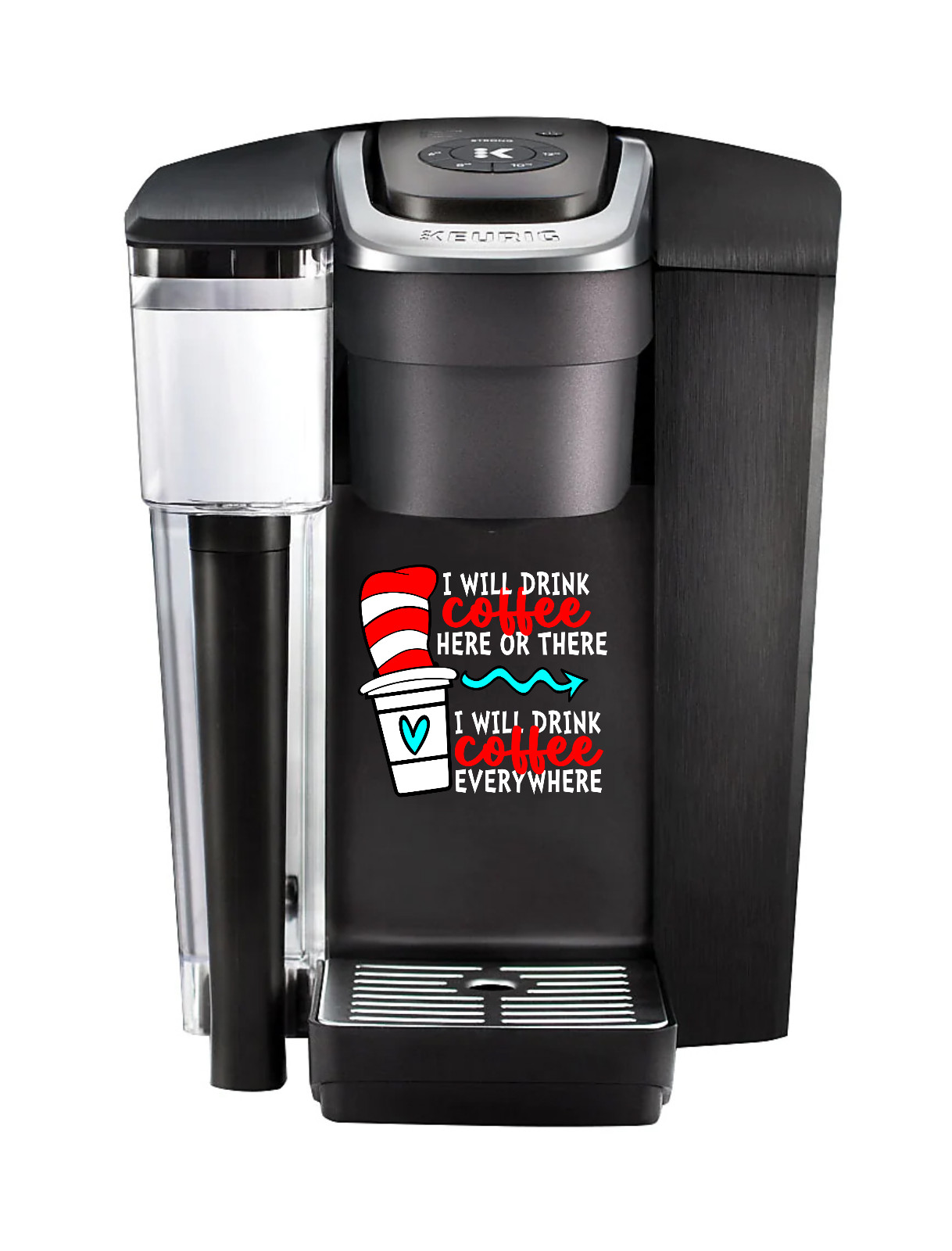 Sip Coffee Everywhere with the Cat in the Hat Keurig Sticker Decal! #2323