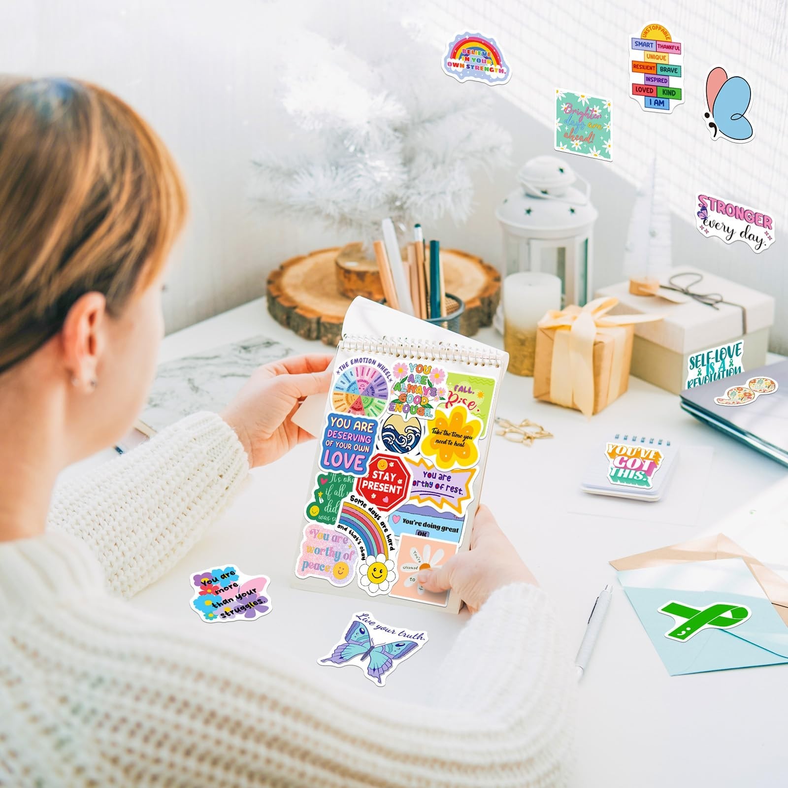 200 PCS Mental Health Awareness Stickers – Waterproof Decals for Office, Laptop,