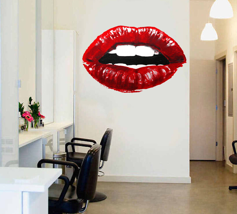 Lips Sticker Mouth Wall art Lips Fashion Decal for car Kiss
