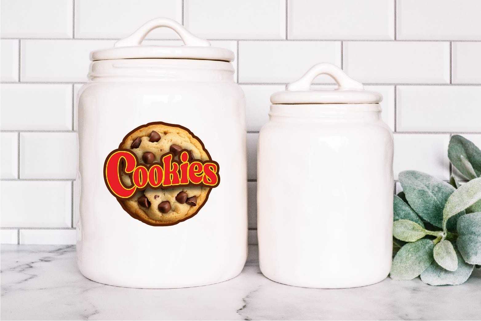 Cookies Decal Sticker Chocolate Chip Cookie Jar Label Kitchen Decor Snacks Kids