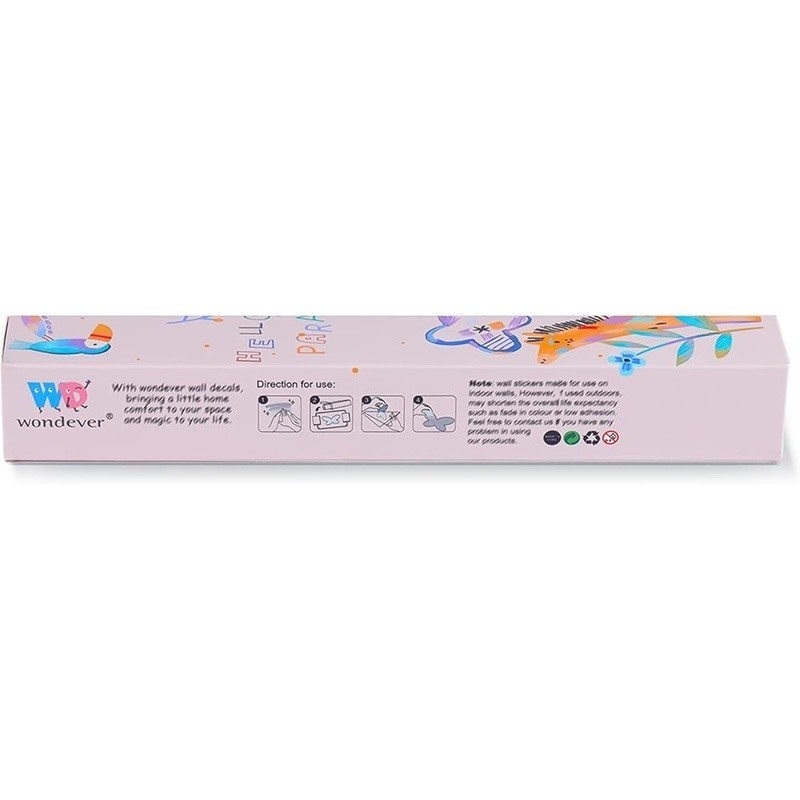 Wall Decals Floral Birds Green Leaf Kids Room Self-Adhesive PVC Stickers New