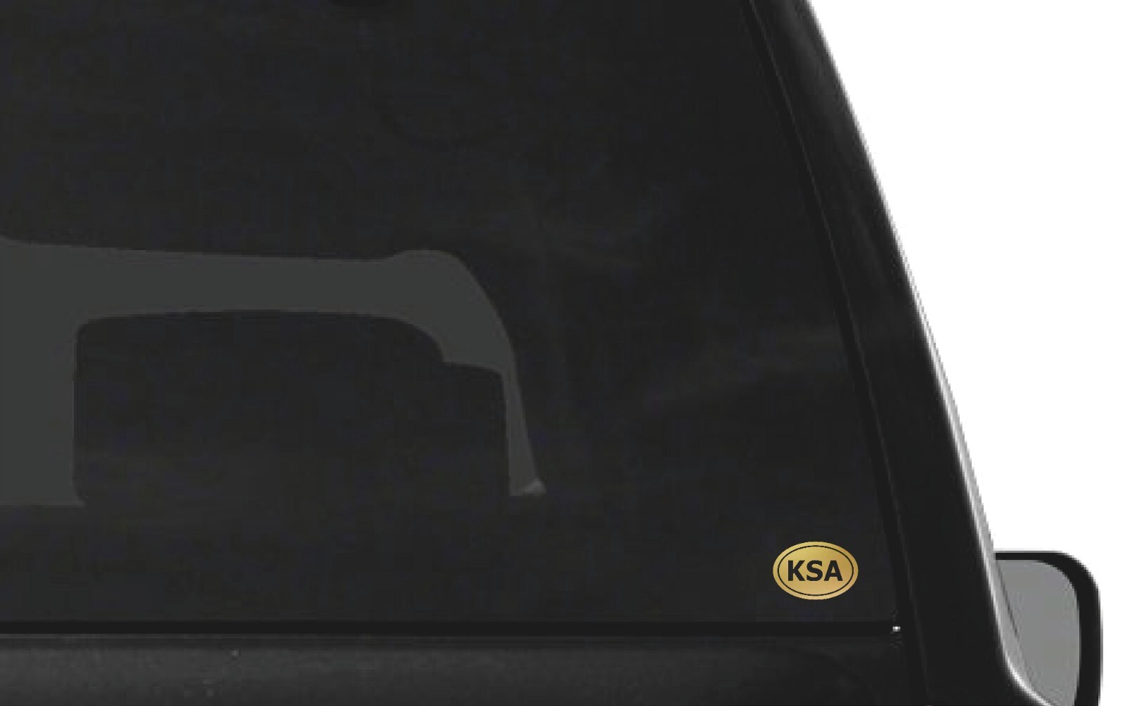 Saudi Arabia country initials Vinyl Decal Window Oval KSA Laptop Sticker