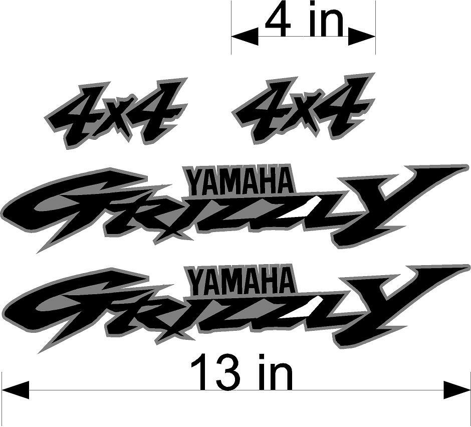 Yamaha Grizzly 4×4 Edition ATV Tank Decal Sticker kit Custom