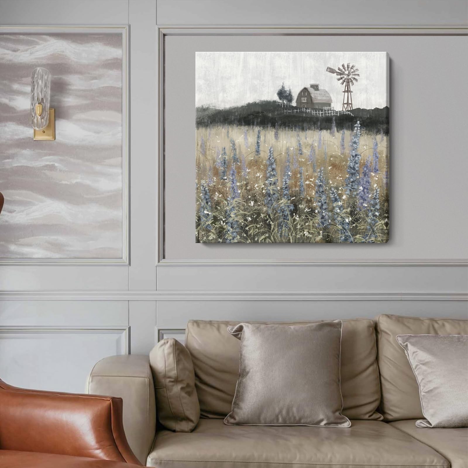 Farmhouse Wall Art for Living Room Classical Scenery Canvas Print Rustic Coun…