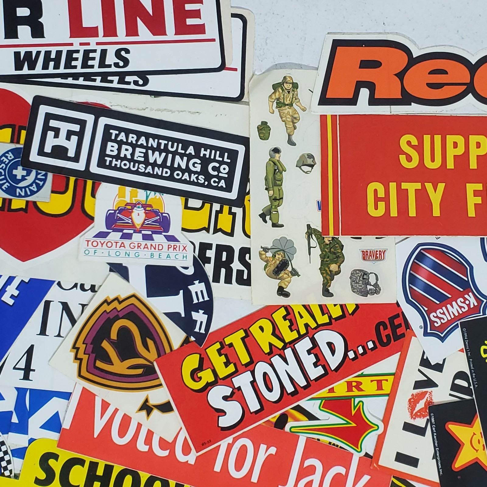 HUGE Sticker Lot Of 75 Assorted Fast Food Novelty Humorous Racing Vans & More