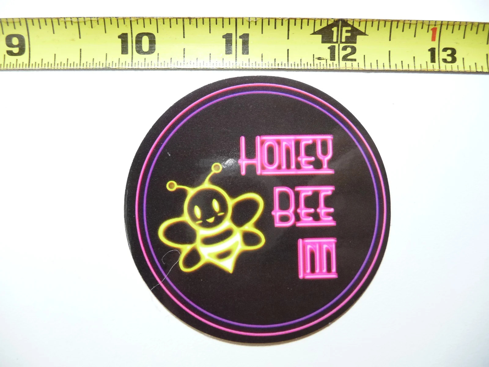 HONEY BEE NEON STYLE SMALL STICKER DECAL COLORFUL FUNNY