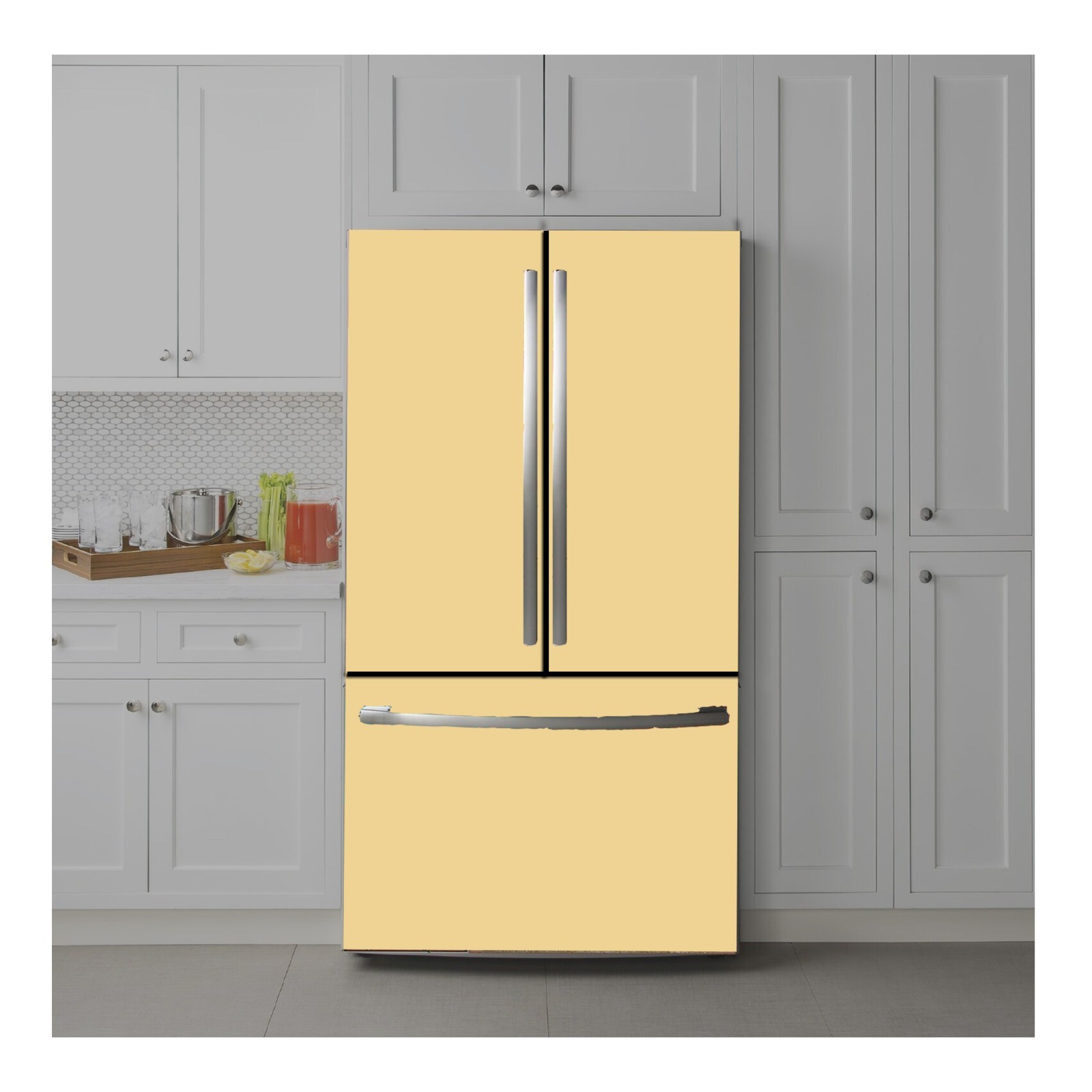 Custom Size Fridge Wrap Self Adhesive Vinyl Refrigerator Sticker