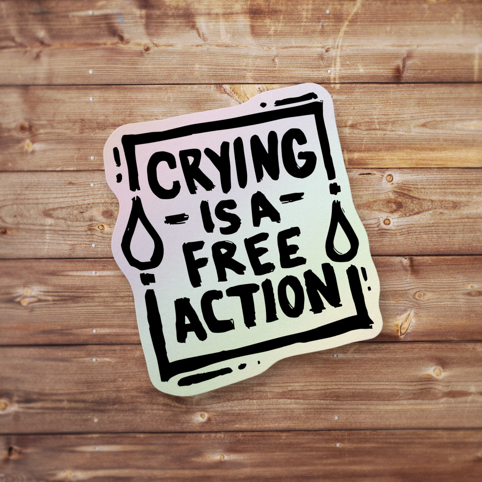 Crying is a Free Action Sticker Pack, Dungeons And Dragons, DND Gift, DM Gift