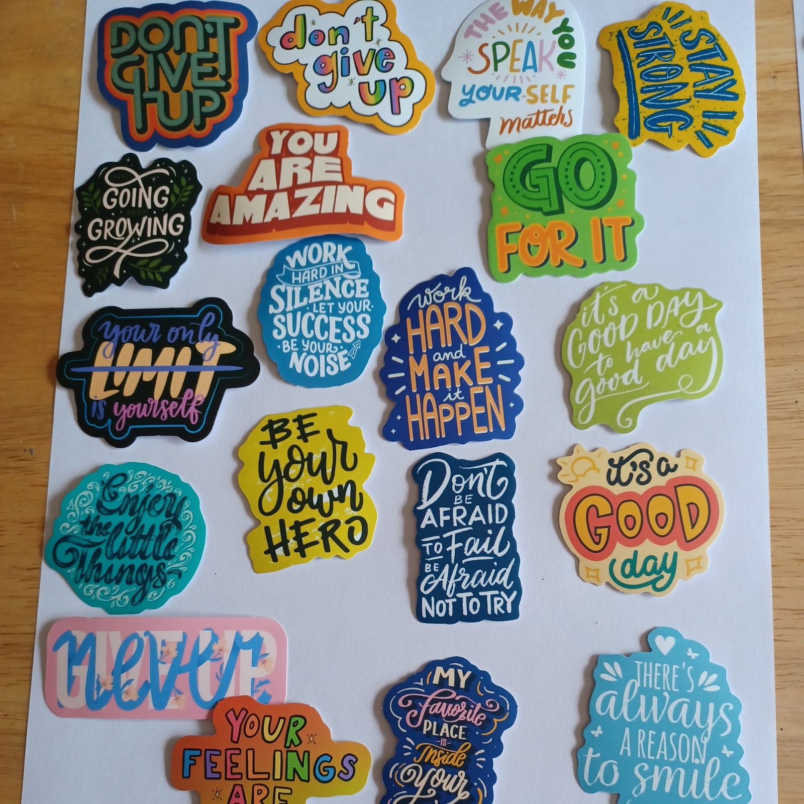 5 Random Assorted Positivity Stickers Good Vibes Positive Energy