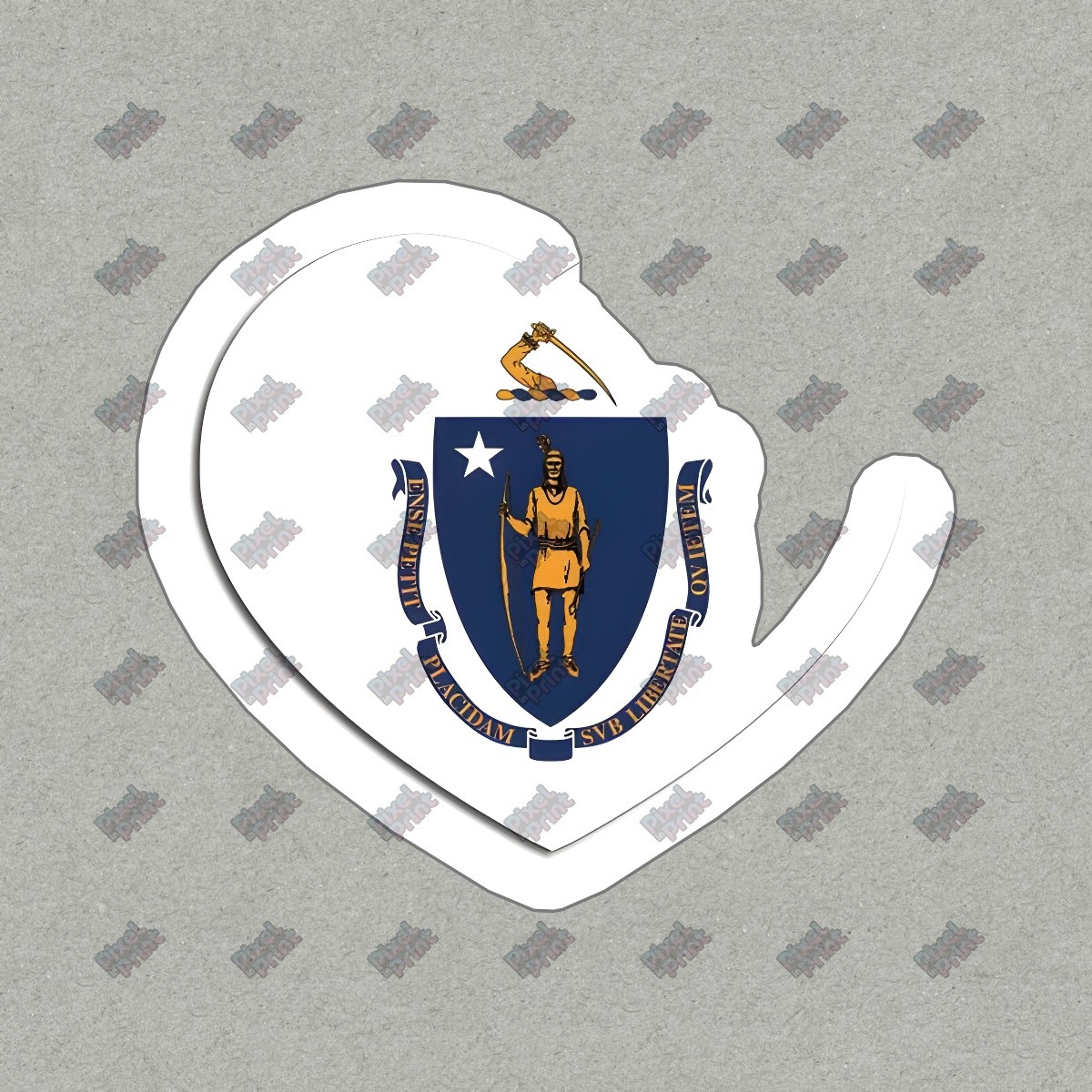 Massachusetts State Seal Vinyl Sticker Durable Decal for Home Decor, #912928