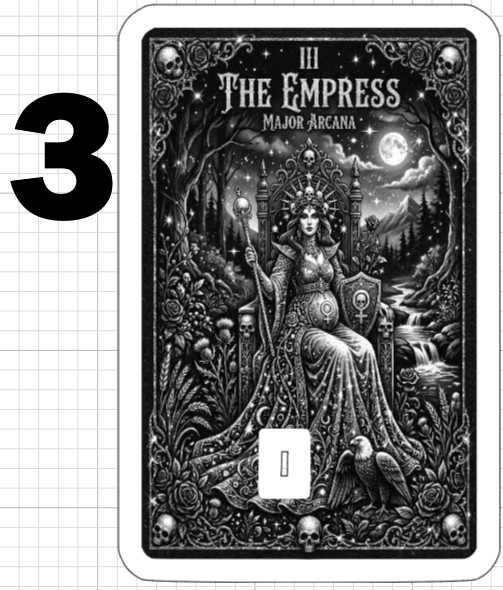 Pink Gothic THE EMPRESS Tarot Card Credit Debit ATM Skin Sticker Psychic Gift